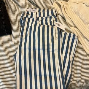 Old Navy Blue and White Striped Kids Casual Bottoms